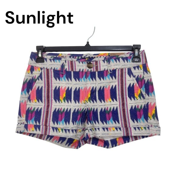 American Eagle Outfitters Women’s Size 2 Aztec Print Stretch Midi Shorts NEW - Picture 1 of 13